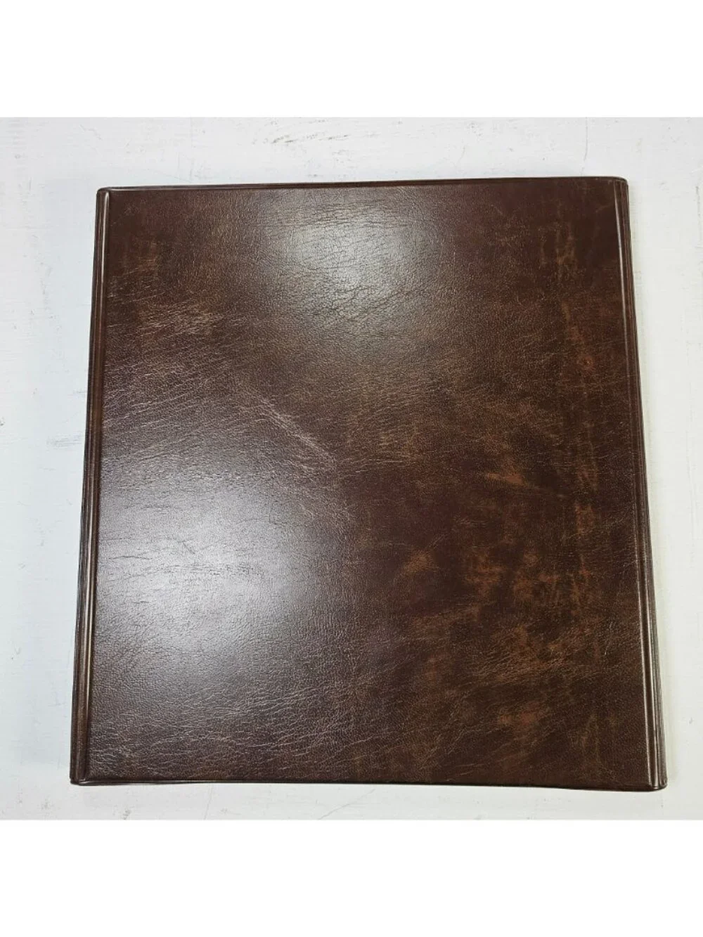 Vintage Home Diary Brown Faux Leather Document Binder with Log Book 11x12